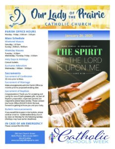 Bulletin 01.26.2025 LPI | Our Lady of the Prairie - Parish